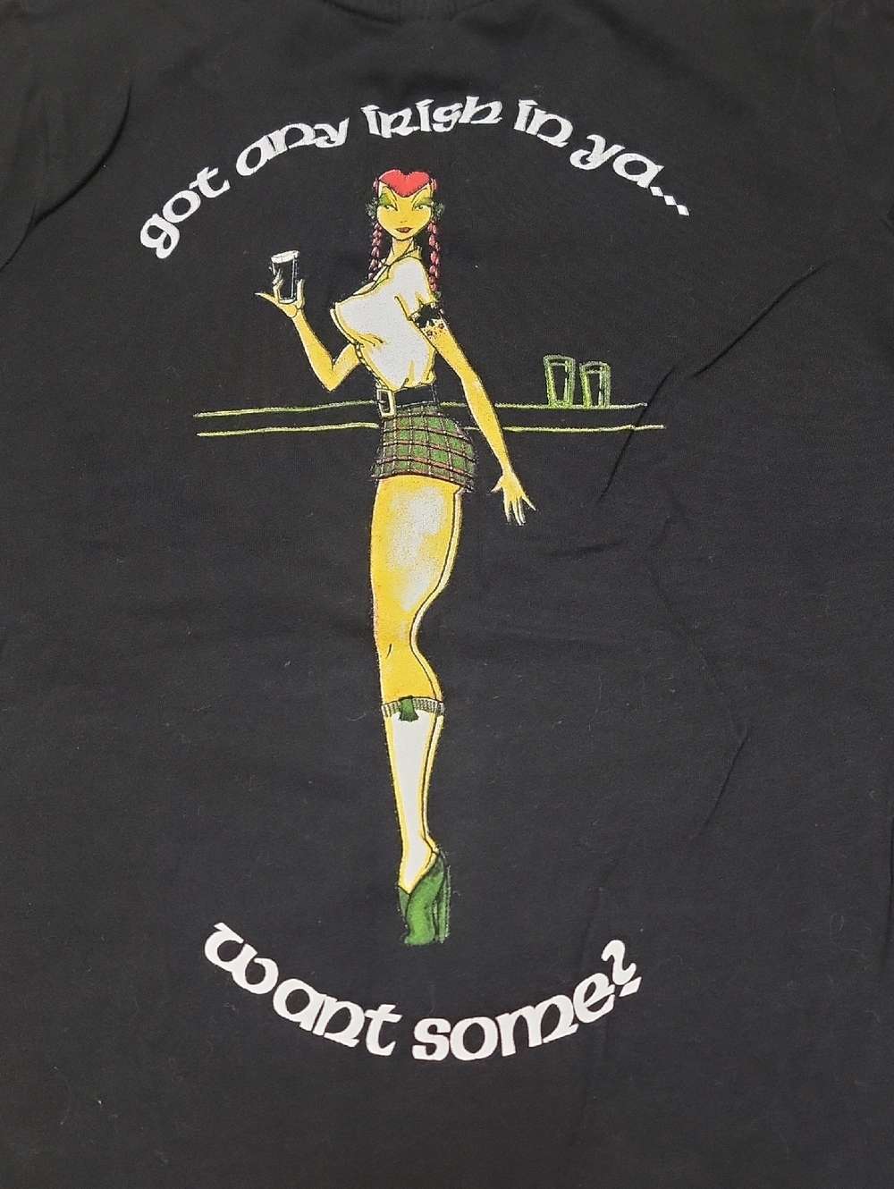 Vintage 90/2000 Guinness Black Tee with Yellow Foam Pint Graphic